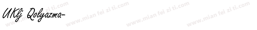 UKlj Qolyazma字体转换